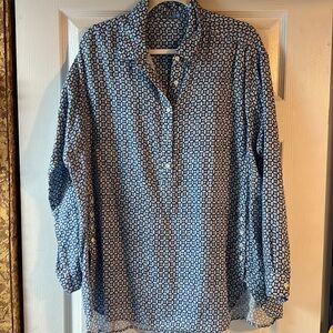 J.McLaughlin Linen Collard blouse